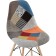 Wooden chair multicolor array of beech/metal/fabric, natural/colored 47x50x84 cm