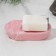 Soap dish "pink", ceramic, 12 x 8.5 cm