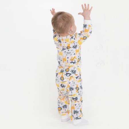 Nursery blouse, white/animals, height 56 ​​cm-2