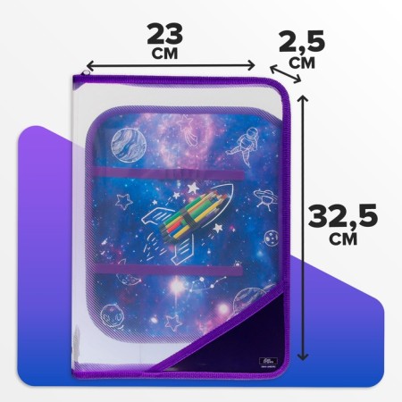 Labor folder A4, 325 x 230 x 25 mm, lightning around, folding bar, plastic, PTR-1, calligrata, "rocket"-1