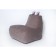 Hippopotamus, size 80x80 cm, coffee color/pink velor