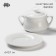Porcelain broth Magistro "Elegy", 2 items: Boier 450 ml, saucer d = 15.7 cm, white color