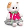 Soft toy "Lee Baby in a skirt and raspberry vest", 20 cm