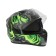 The helmet integral with two visors, size l (59-60), model BLD-M67E, black and green
