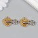 Magnetic metal lock "Key and lock" gold and silver 2.3x3.4x0.5 cm