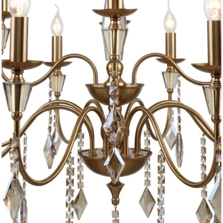 Suspended chandelier Grace 12XE14 40W, size 86x86x102-188 cm, bronze color-2