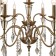 Suspended chandelier Grace 12XE14 40W, size 86x86x102-188 cm, bronze color