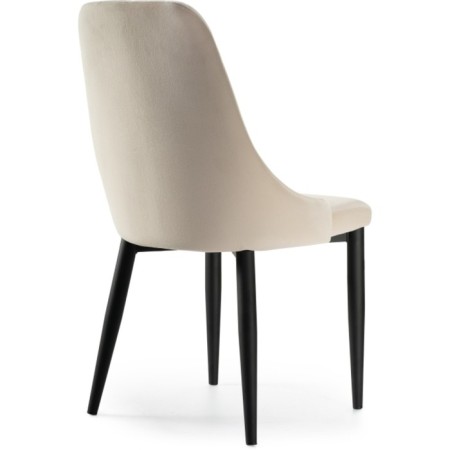 CHIL STILL A METAL CARA Metal/velor, black/beige 47x57x89 cm-3
