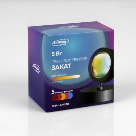 Light device "Sunset", 5 cartridges, glow warm white, 5 in-14