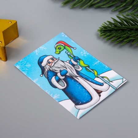 A set of postcards with the seeds "grow itself" "Happy New Year" snakes 5*7cm-2