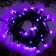 Garland “thread” 5 m, IP20, dark thread, 50 LED, purple glow, 8 modes, 220 V