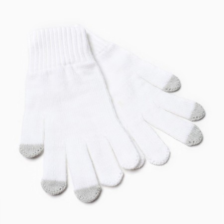 Female gloves, white color, size 18-1