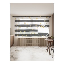 Фототюль «Полоски с сердечками», размер 145х180 см, 2 шт