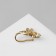 Earring "Kaff" Bee, white color in gold