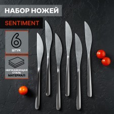 Stainless steel knives are Sentiment, length 23 cm, 6 pcs, silver color