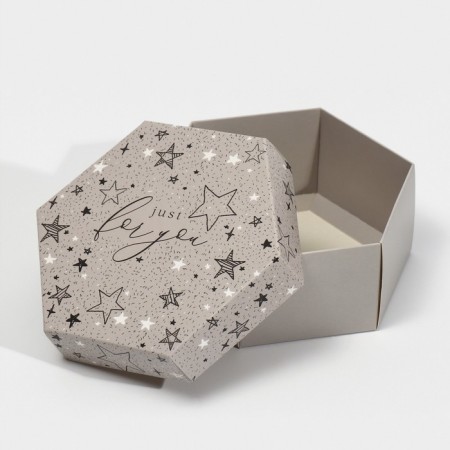 Gift folding box, packaging, “stars”, 15 x 13 x 6 cm-2
