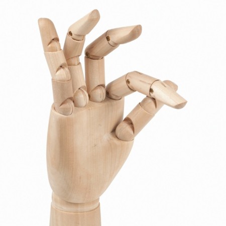 Wooden figure "Anatomical details: left male hand", height 30 cm, brauberg-11