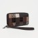 Women's wallet with lightning, with a pen, brown color