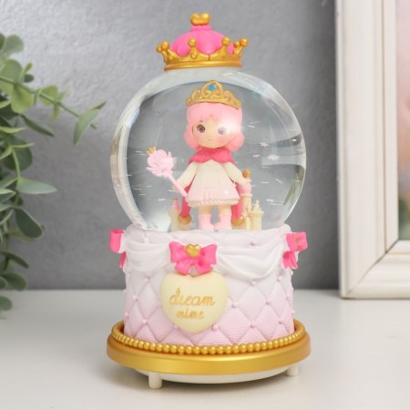 Souvenir Polystone Water Ballion Music, Light "Prince/Princess" MIX 15x8.5x8.5 cm-5