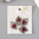 Decor for creativity Metal "Red Heart of the openwork" silver enamel set 4 pcs 3.5x2.4 cm