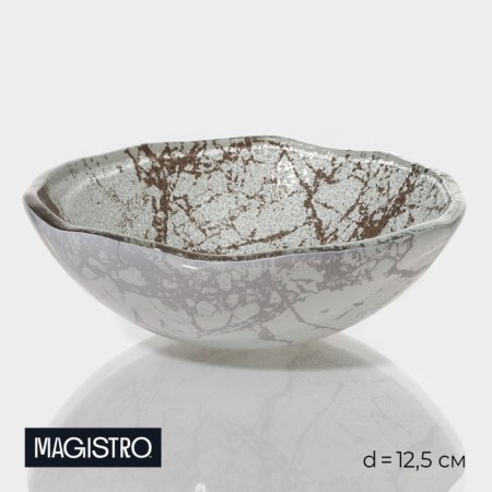 Magistro bowl “marble”, d = 12.5 cm, white color