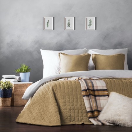 Set "Ibiza": a bedspread 160 x 220 cm, pillowcase 40 x 40 cm - 2 pcs, beige color