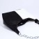 Baget bag with zipper, white/black color