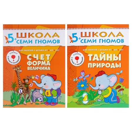 Full annual course from 5 to 6 years. 12 books with games and stickers. Denisova D.-6