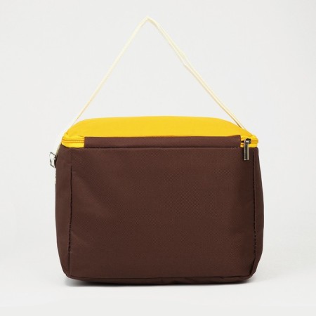 Tarmosumka with a zipper, 10 l, yellow/brown color-1