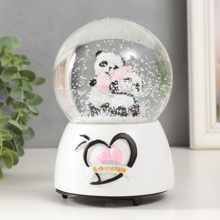 Souvenir Polystone Water Ball Music "Panda Boxers" MIX 10x10x15 cm-5