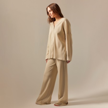 Home suit (shirt and trousers) SL Home p. S, beige-6