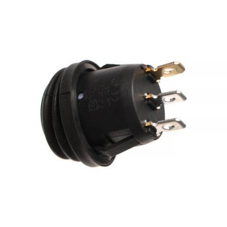 Switch moisture -proof round green with backlight, 250 V, 6 A, 3 contacts-2