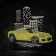 Children's umbrella "yellow car" semi -automatic transparent, d = 90cm