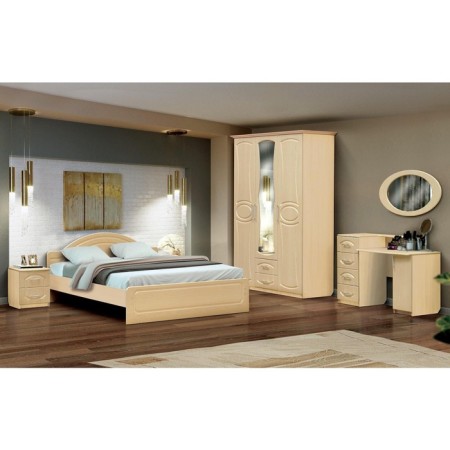Venice 1 bedside table with 2 boxes, 400x390x486 mm, the color of the oak milk-2