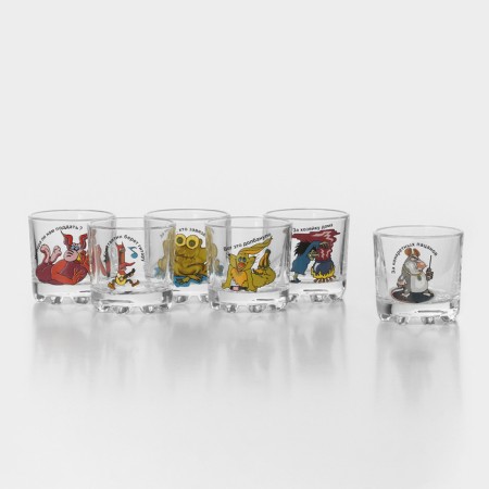 Set "jokes", 6 piles 50 ml, ashtray, mix-1