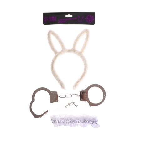 Carnival set "I am your bunny", rim, handcuffs, bandage-3