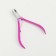 Manicure nippers for cuticle, 9.5 cm, blade length - 9 mm silver/pink color