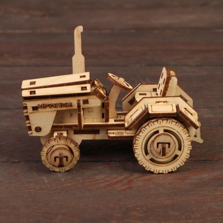 Wooden designer "Mini-tractor"-3