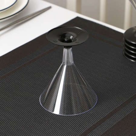 A plastic disposable glass for Martini "Bokalisto", 100 ml, 6 pcs/units, the color is transparent-1