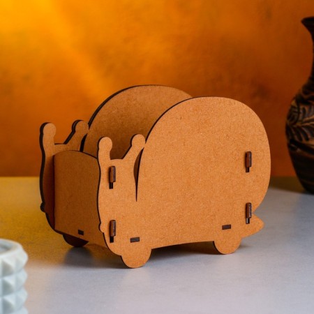 Kashpo wooden "Snail", 15.5x9.5x12.5 cm, oak-lilac-1