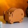 Kashpo wooden "Snail", 15.5x9.5x12.5 cm, oak-lilac