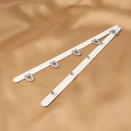 Corset-base b and a corset, 25 cm, white/silver color-3