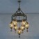 Suspended chandelier Citilux "Cairo" CL419163, 56x56x100 cm, 7x75W, e27, brown color