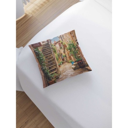Decorative pillowcase "Flower streets", on a zipper, size 45x45 cm-1