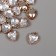 Decor for creativity plastic for metal "Heart with crystal" Gold set 20 pcs 2x1.5x0.6cm
