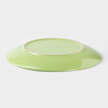 Board ceramic dining share "pastel", d = 27 cm, green color-2