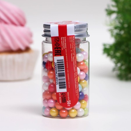 Sprinking confectionery "Bright mix", 7 mm, 50 g-2