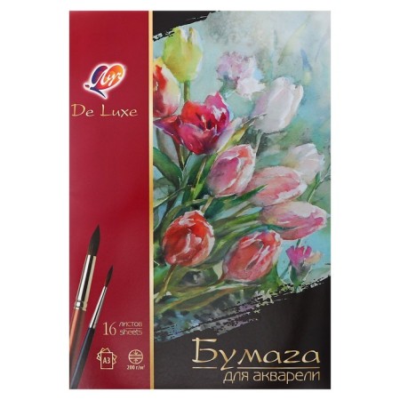 A3 pastel paper, 16 sheets De Luxe, 200 g/m2, in folder