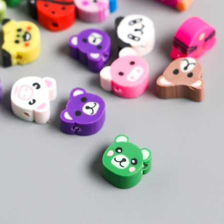 Beads for the creativity of PVC "Funny animals" set 25 pcs mix 0.5x0.9x0.9 cm-1