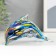 Souvenir glass "Dolphin multicolor" under the Muranian glass mix 8.5x12 cm